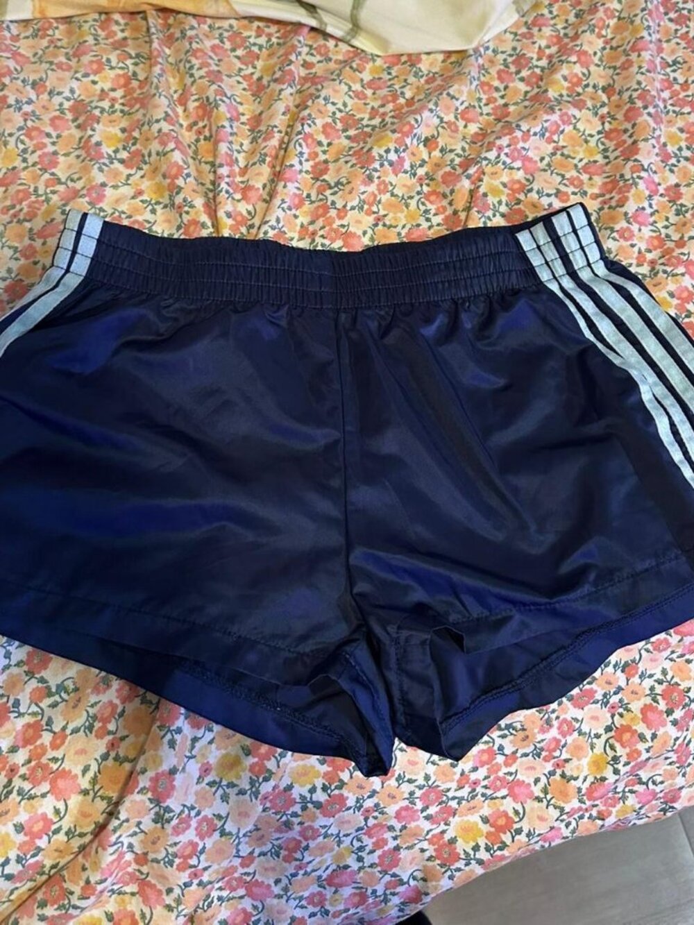 Edikted navy blue sport shorts, worn once, size medium